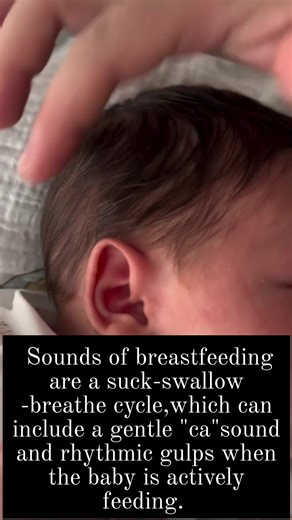 12K views · 217 reactions | The main sounds of breastfeeding are a suck-swallow-breathe cycle, which can include a gentle "ca" sound and rhythmic gulps when the baby is actively feeding. | Jo B Rams | Facebook