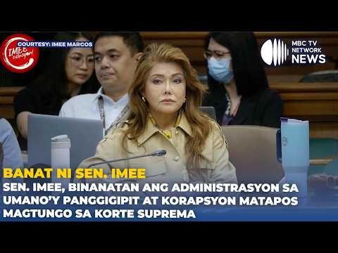 Sen. Imee, binanatan ang administrasyon sa panggigipit matapos magtungo sa Korte Suprema