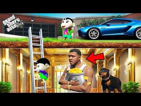 GTA 5 : Franklin Open Secret Bunker Under His House To Become RIch GTA 5 !