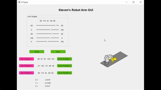 Robot Arm GUI 机械臂MATLAB演示