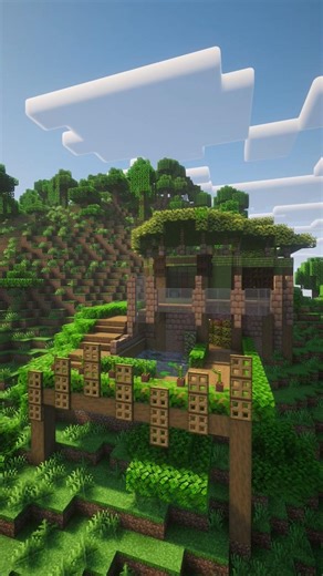 Minecraft Jungle House 🏡 #minecraft #minecraftbuilding #fyp #trending #jungle #speedbuild
