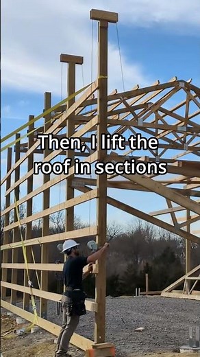 How I Set Trusses By Hand #construction #diy #building #how #howto #rigging