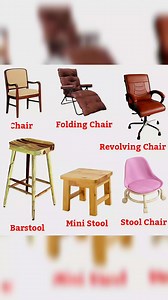 Types of Chairs #Chairs | English Kro