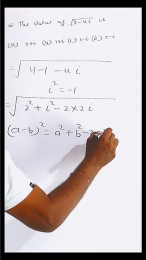 “Square Root of 3-4i Complex Numbers | Fast & Easy Method for Exams #maths #squre_roots