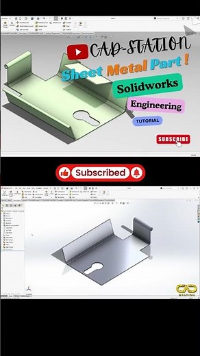 Solidworks sheet metal part drawing basics #shorts