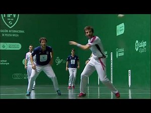 CAMPEONATO MUNDIAL DE PELOTA VASCA FRONTÓN A MANO PAREJAS 36M FRANCIA VS USA.