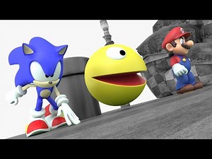 Pacman Mario and Sonic crazy adventure