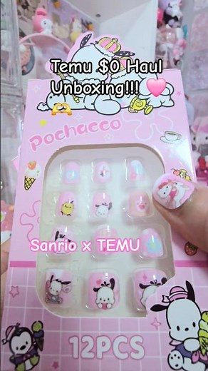 SANRIO X TEMU $0 Haul Unboxing❗️#temufinds #temuhaul #temu #sanrio #shortsviral