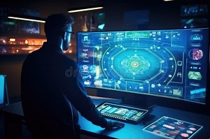 Virtual Futuristic Computer Football Simulator Stock Illustration - Illustration of soccer, lifestyle: 286879304