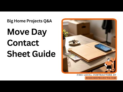 Move Day Contact Sheet Setup Emergency Utility Folder Tips