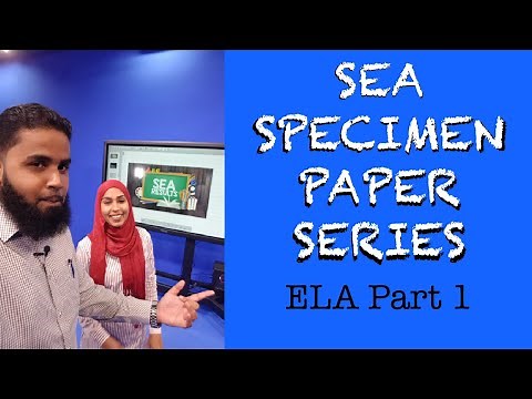SEA 2021 ELA Specimen Paper - Part 1