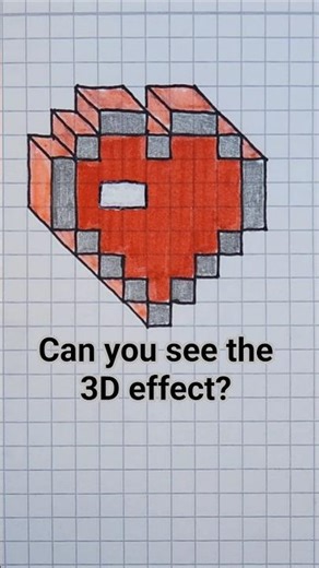 3D Heart 🤯 #3dheart #art #drawing
