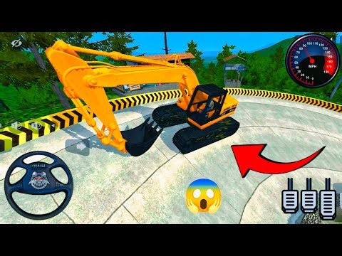 CAT Excavator Driving on Dangerous Mountain Turn 😱 | Bus Simulator Indonesia Gameplay