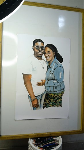 couple coloured pencil drawing ✏️! #couple #colors #pencildrawing #artbyjosh