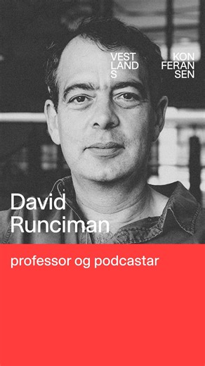 Vestlandskonferansen on Instagram: "Professor David Runciman utforskar korleis teknologi, makt og idear endrar demokratiet vårt. Møt han på Vestlandskonferansen 10. februar."