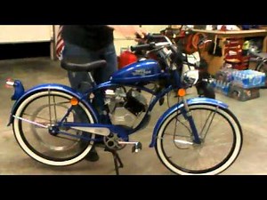 New Blue Whizzer Motorbike Running