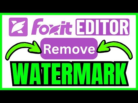 How To REMOVE WATERMARK In Foxit PDF Editor (QUICK & EASY) 2026