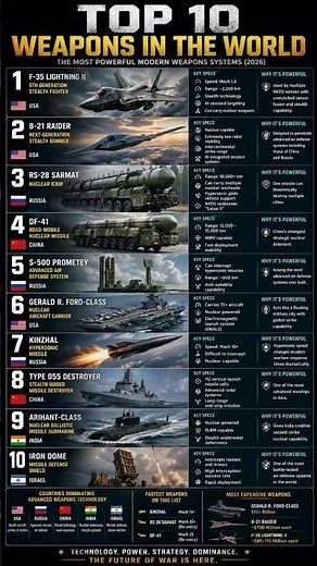 Top 10 Weapons in the World #india #news #narendramodi #iran #usa #russia#israel#palestine#pakistan