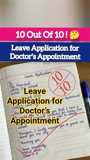 Leave Application for Doctor’s Appointment | Professional Leave Letter