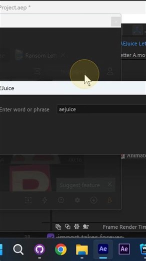 How to Create Ransom Letters Animation in After Effects – AEJuice Tutorials #shorts