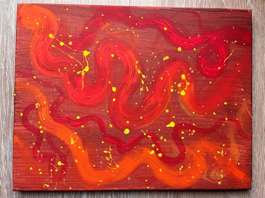 Fall Colors Abstract Art, Acrylic Painting(11x14 Canvas) - Etsy