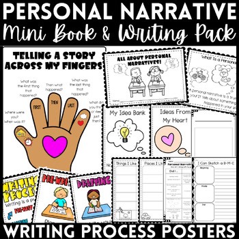 Personal Narrative Writing Unit & Mini Book | Writing Process Posters