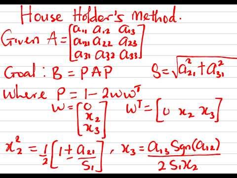 House Holder's method