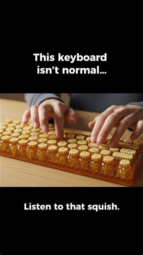 Typing on a Keyboard Made of Honey 🍯⌨️ | Sticky Squish & Stretch Sounds | Ultra Relaxing ASMR