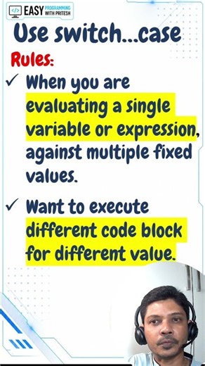 When to Use switch...case in C? 🤔 | C Programming #shorts