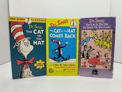 Dr. Seuss VHS Lot Playhouse Video Cat in the Hat & Dr. Seuss On the Loose Tested | eBay