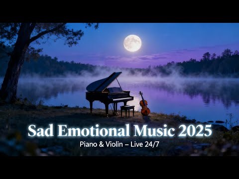 Heart Touching Sad Music 💔 Piano & Violin 🎹🎻 | Relaxing Emotional Live 24/7 (2025)