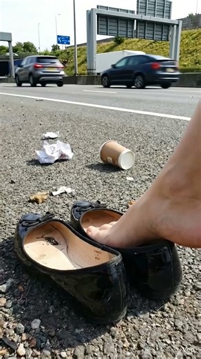 Highway tap dance in old flats #balletflats