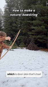 How I make natural rawhide bowstrings #archery #hunting #outdoorlife #survival | Seth Larsen