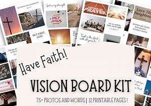 Vision Board Faith Printable, Christian Vision Board Kit, Vision Board for Prayer, Vision Board for Women's Faith, Church Vision Board - Etsy