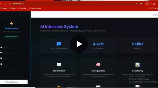 Built an end-to-end AI Interviewer platform that simulates real technical interviews across multiple domains such as Python, DSA, Java, and more. The system allows users to select interview topics… | Harshit rajak