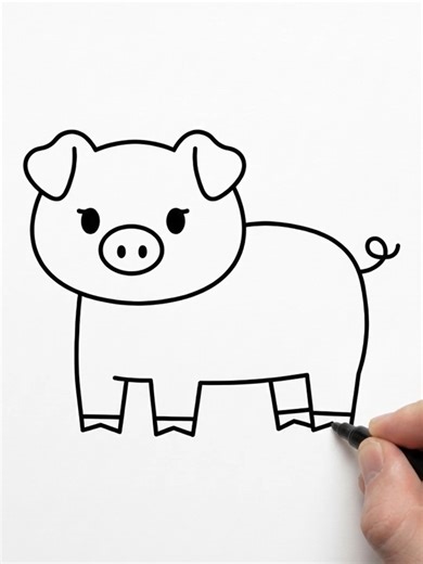 How to Draw a Cute Pig: Easy Step-by-Step Tutorial