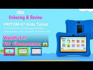 Unboxing and Review PRITOM K7 Tablet 7 inch For Kids 2+ | Play and Learning