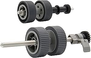 Fi-6130 Rollers PA03540-0001 PA03540-0002 Brake Roller Pick Roller with Shaft Scanner Part Fit for Fujitsu Fi-6130 Fi-6130Z Fi-6140 Fi-6140Z Fi-6230 Fi-6230Z Fi-6240 Fi-6240Z Fi-6125 Fi-6225