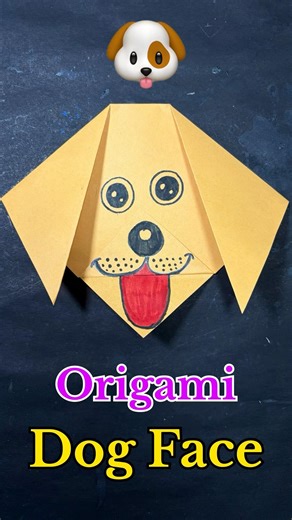 Very Easy Origami Dog Face | Origami Paper Craft Idea 💡 #shorts #viral #origamidog #dogface #craft