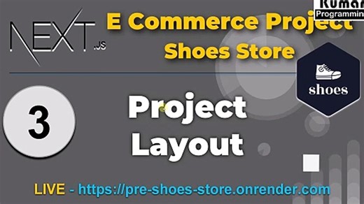 3 - Project Layout  - Next.Js eCommerce Complete Project  (React js , PostgreSql, Prisma, ShadCN)
