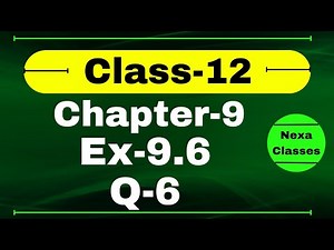 Class 12 Ex 9.6 Q6 Math | Chapter9 Class12 Math | Differential Equations | Ex 9.6 Q6 Class 12 Math