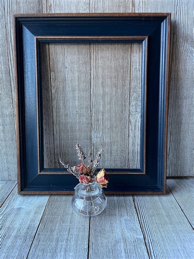 8 X 10 Dark Blue Wood Picture Frame - Etsy