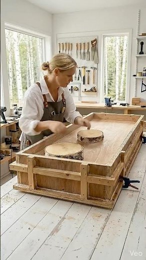 DIY "Floating" Birch Log & Resin Console Table | Scandinavian Design