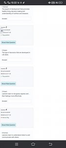 1 Across:The aspect of development that promotes healthy livin... | Filo