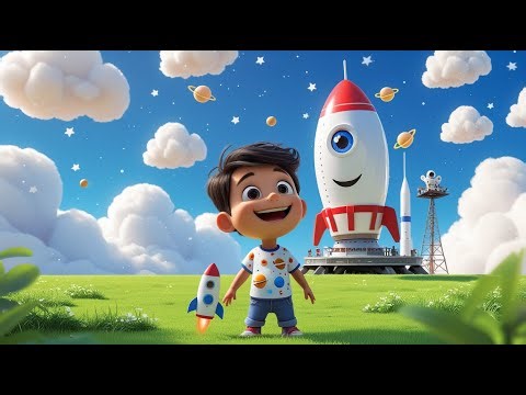 Kid Goes to Space in a Rocket 🚀 | Fun Cartoon Space Adventure for Kids | Learn Planets ❤️
