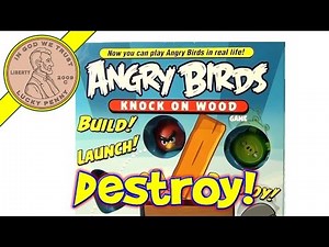 How To Play The Angry Birds Knock On Wood Card Game by Mattel - Build Launch Destroy
