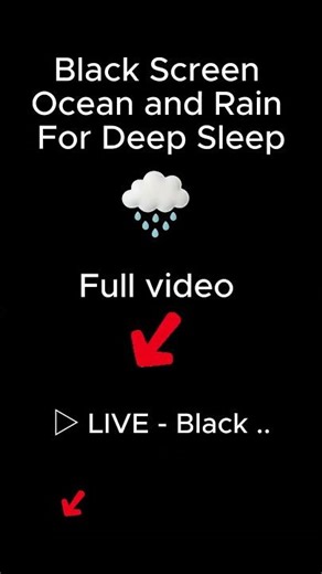 🔴 Black Screen - Ocean Waves and Rain Sounds for Sleeping #oceansounds #blackscreen