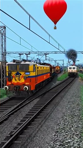 Two Express Trains Crossing On Same Railroad Train Simulator Game #train #trainsimulator #traingame