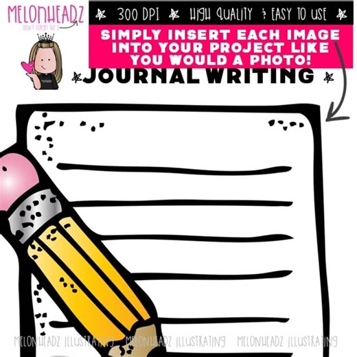 Journal Writing clip art, Writing Process clip art COMBO PACK