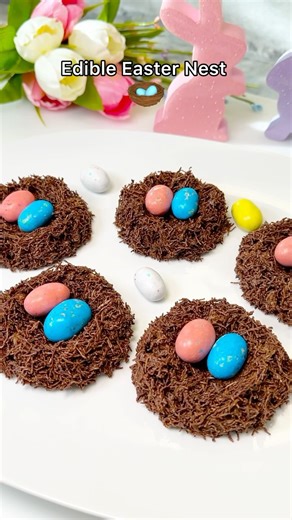 Genevieve LaMonaca | Robin Egg Nests 🪺 These adorable chocolate bird’s nests are the sweetest way to welcome spring! 🌸 Made with shredded wheat, melted... | Instagram